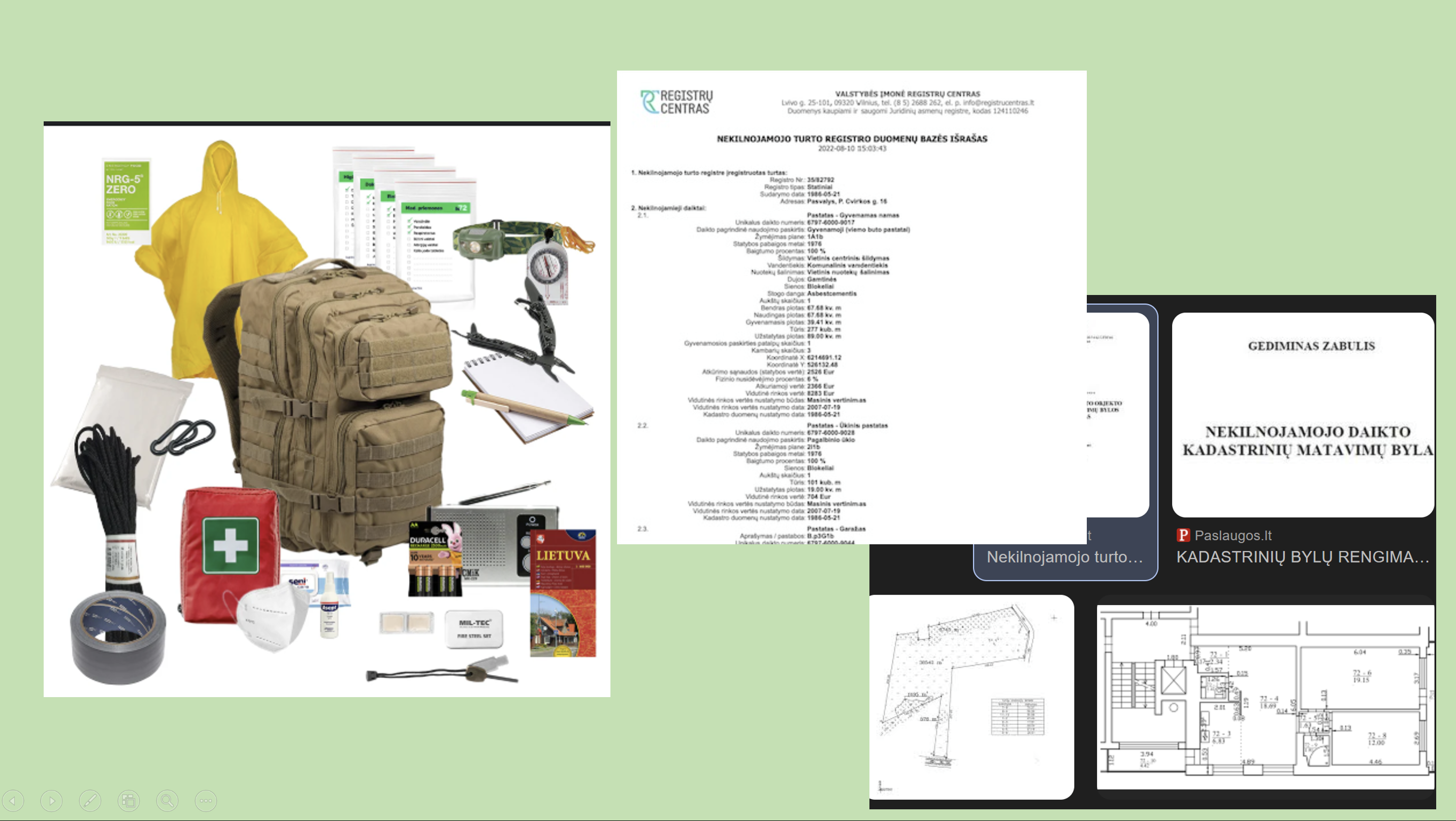 Savaitgalio vakarienė ir „išgyvenimo kuprinė“